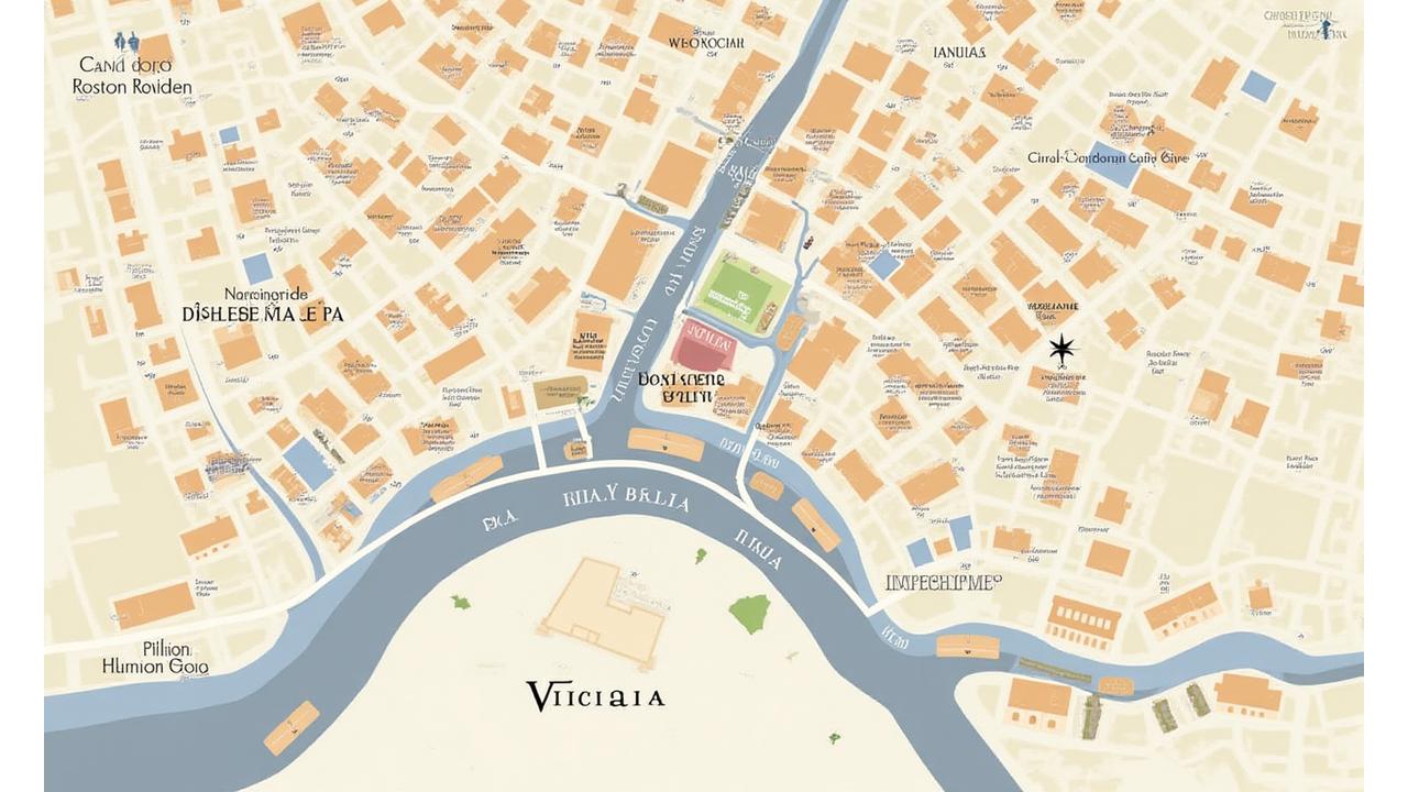 Mappa della Via del Corso a Roma, Italia, dove si trova Scribe Italiano
